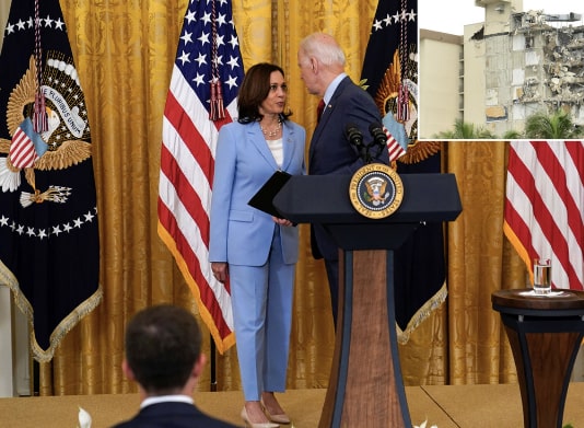 Kamala Harris Reminds Joe Biden Over Recent Collapse