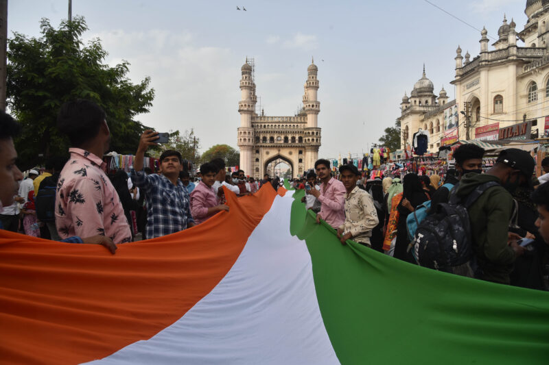 Republic Day Eve In Old City As People Hold Longest India Flag