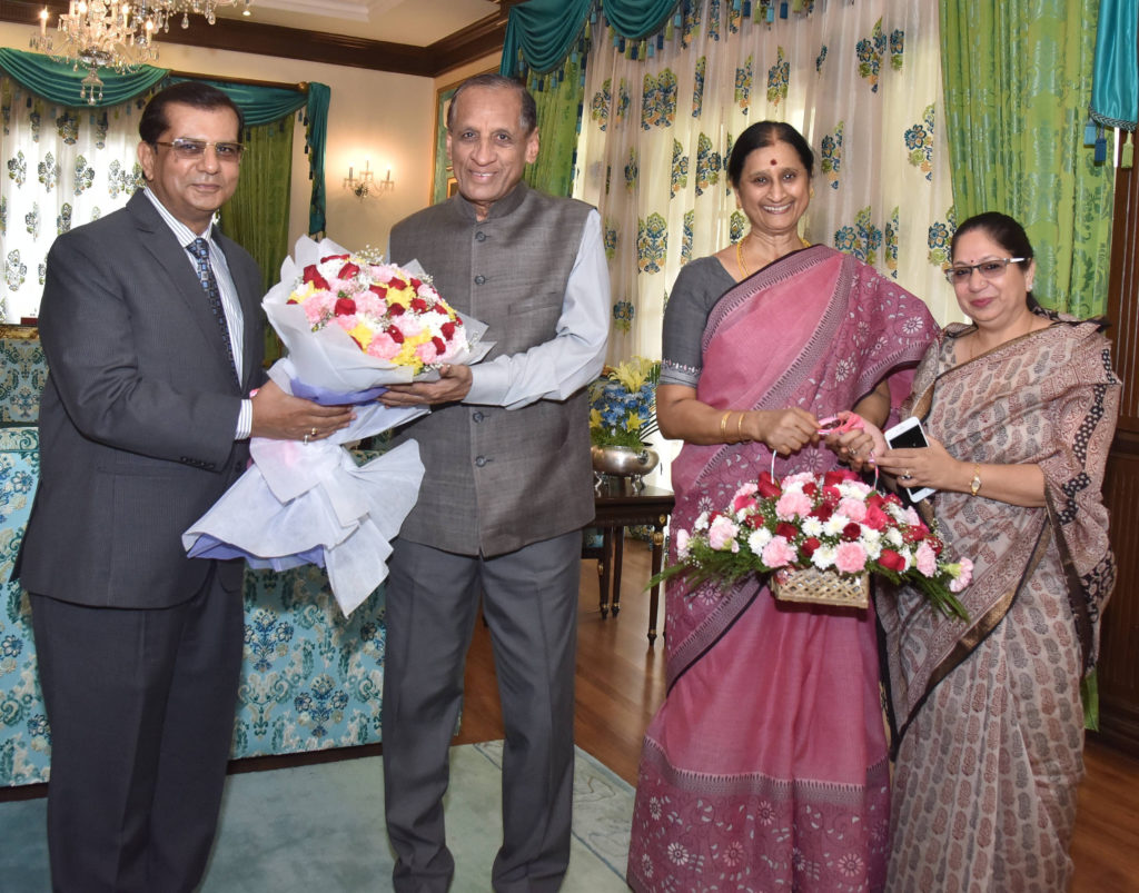 Governor meets Justice Mrs RS Chauhan at Raj Bhavan