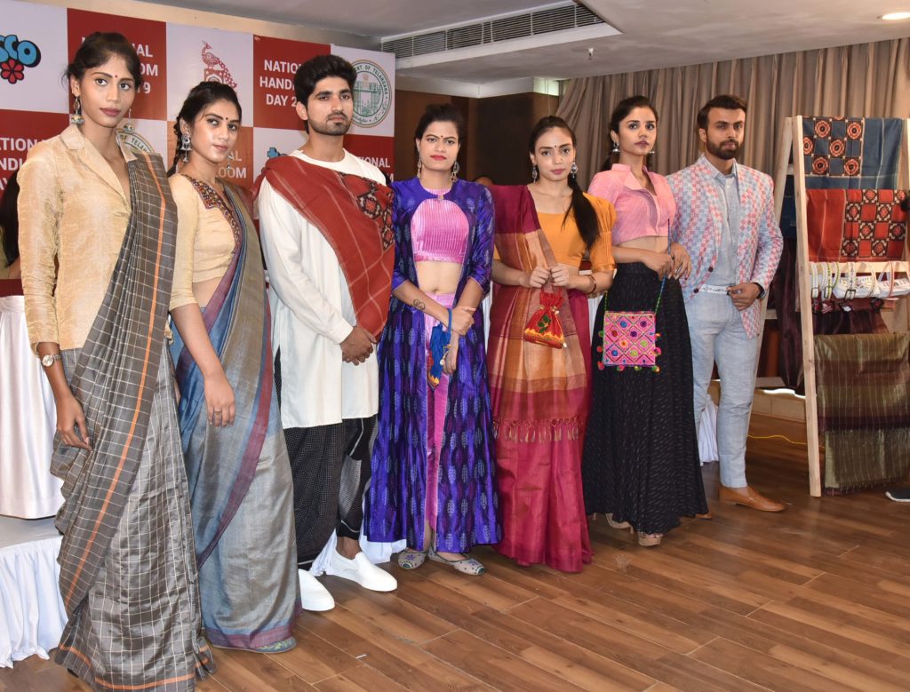 Handlooms exhibition with designs of textile in Telangana to compete