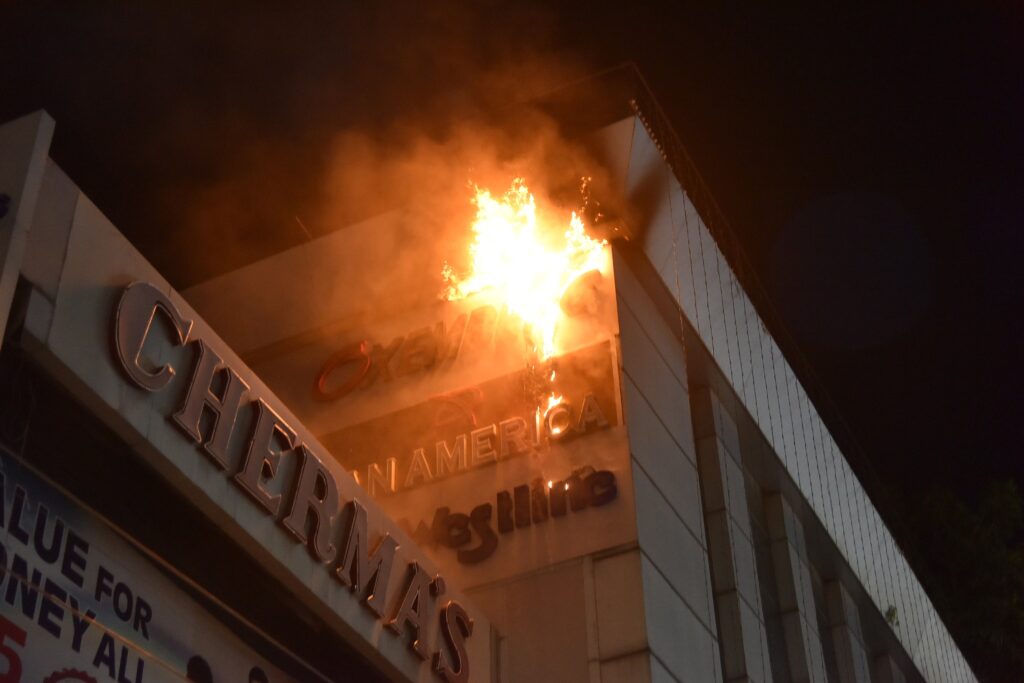 Fire at Abids in Hyderabad burns clothes in readymade cloth store
