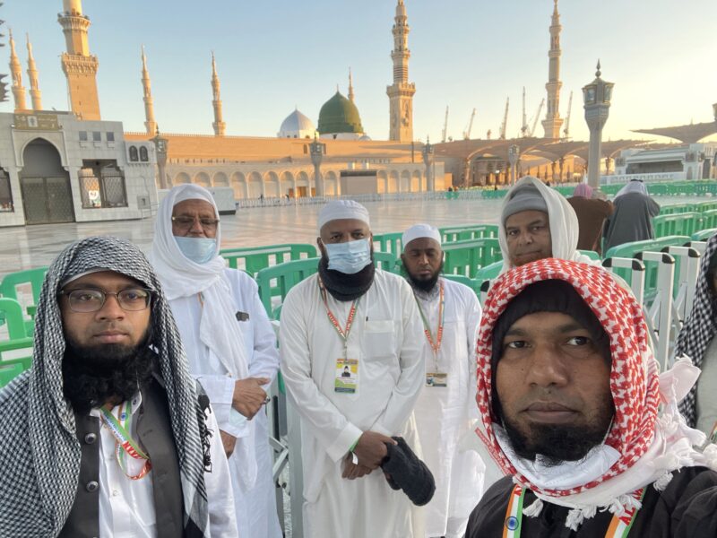 Umrah Pilgrims From India Seen At Madinah