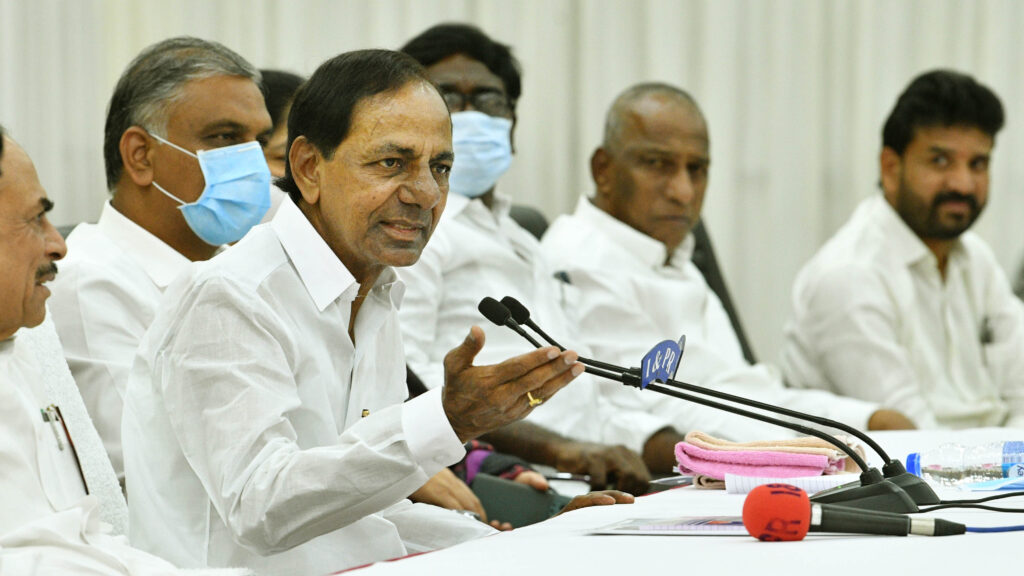 KCR reacts on budget 2022 angrily when questions asked