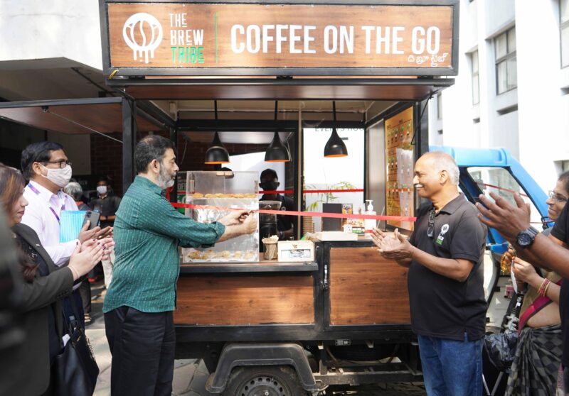 Brew Tribe coffee on wheels first time in Hyderabad