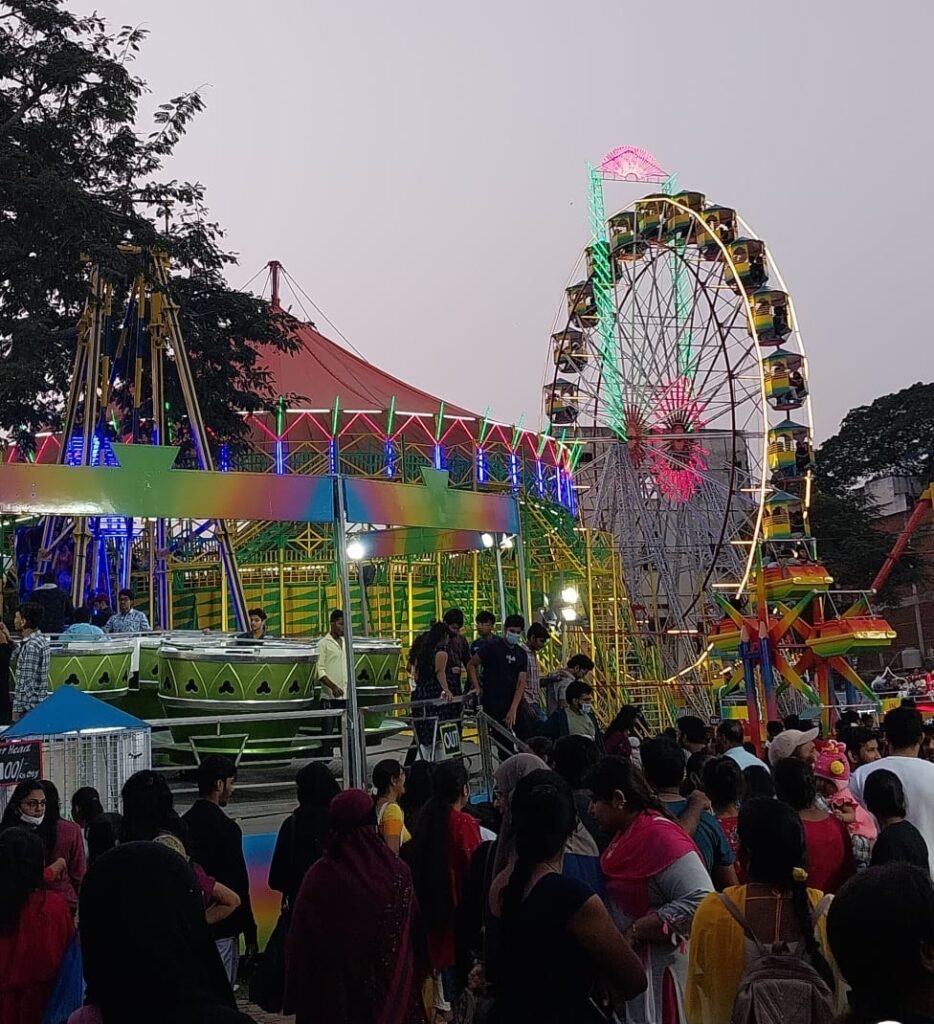 Traders call Exhibition, An area in exhibition in Hyderabad for kids and family entertainment 