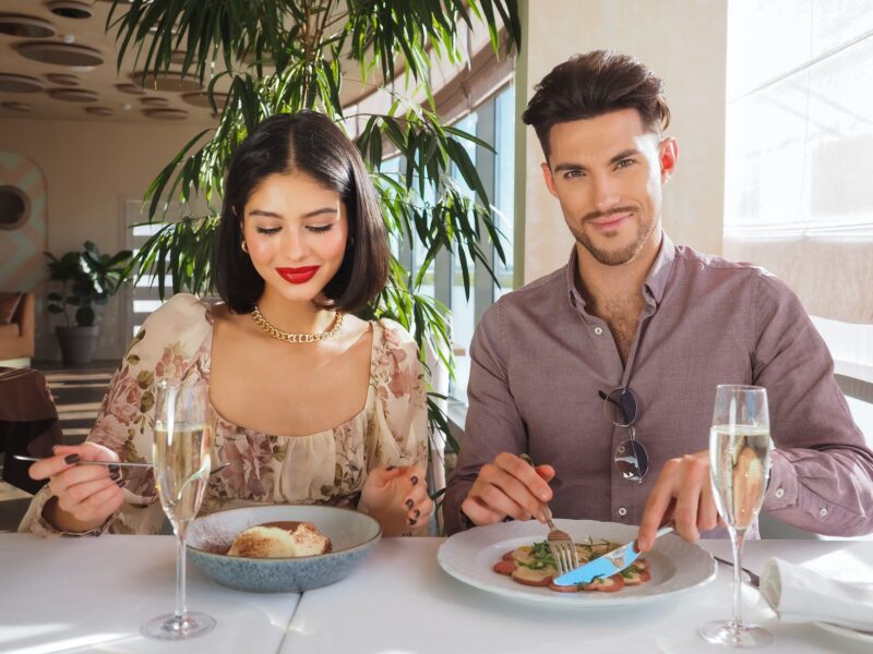 young couple eating together at a restaurant, Couple, Interesting Story You Like, Read, Have Fun, Enjoy reading, Restaurant Menu